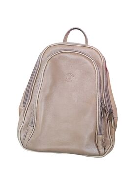 Il Giglio Beige Leather Backpack